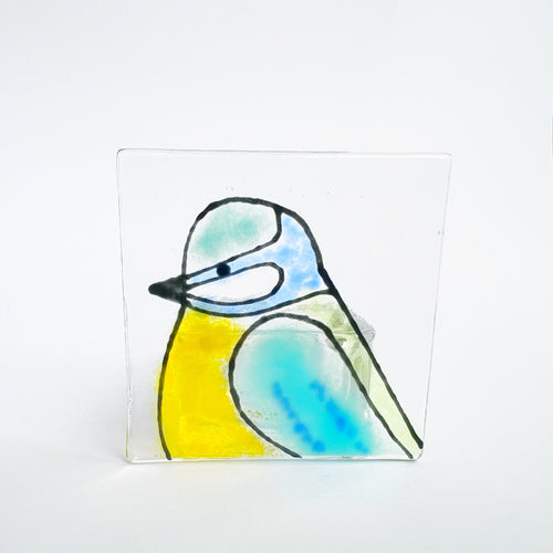 Blue Tit Portrait Candle Holder