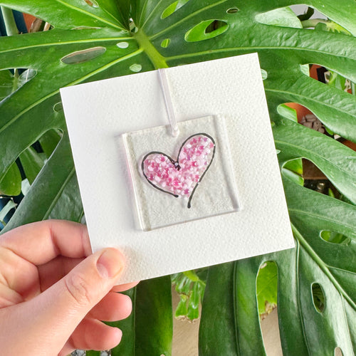 Pink Heart Card