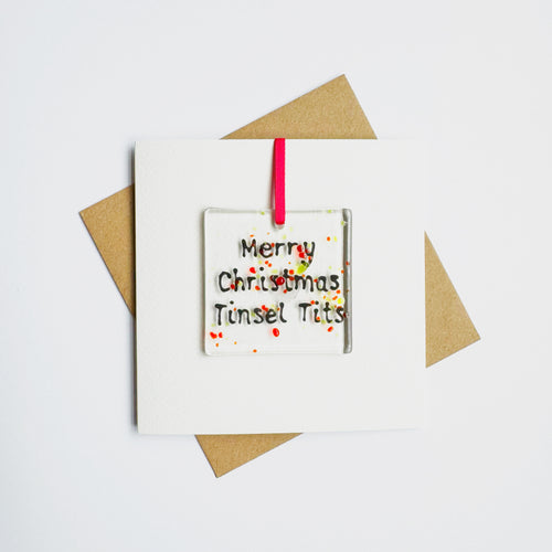 Merry Christmas Tinsel Tits Card