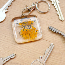 Load image into Gallery viewer, Highland Coo Keyring