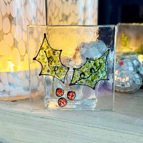 Holly Candle Holder
