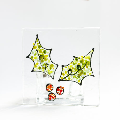 Holly Candle Holder
