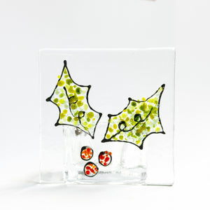 Holly Candle Holder